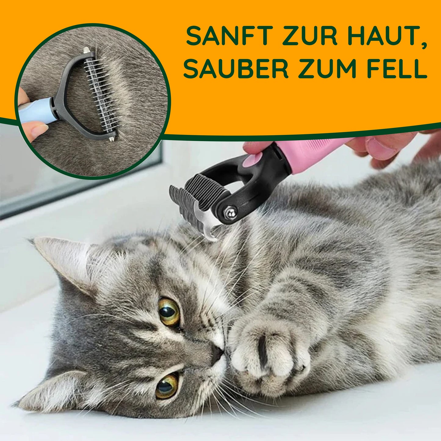 2-in-1 Enthaarungsbürste – Gegen Knoten, Haare & Verfilzungen