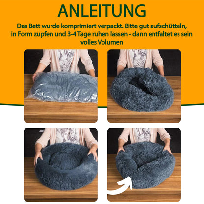 Kuscheliges Haustierbett mit Nestgefühl – Für besseren Schlaf & weniger Stress