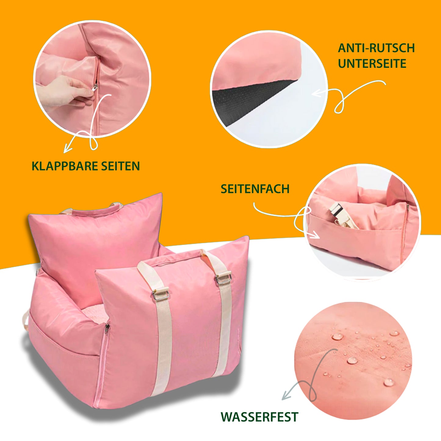 2-in-1 Tragetasche & Autositz – Sicher reisen, bequem ankommen